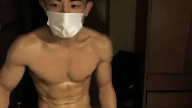 Masked Asian Jock Webcam